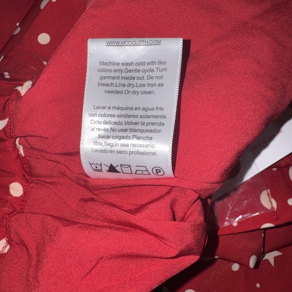 Modcloth Skirt Red Moon & Stars Large Whimsigoth Witch Cottage Core NWT - Picture 14 of 16